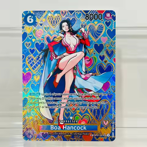 One Piece Boa Hancock OP07-051 SP Card Gold Foil Holographic Texture Cards Collectible Grade DIY Pre