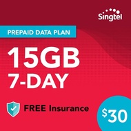 SingTel 15GB 7days prepaid sim card mobile phone data online Topup