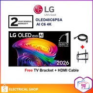 LG 48'' OLED AI C6 4K OLED48C6PSA (2026) UHD 4K Smart TV Television (FREE HDMI & BRACKET)