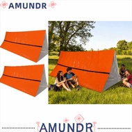 AMUNDR 2 Pcs Emergency  Shelter, Waterproof Foldable Emergency  Shelter Tent, Durable Ultralight PE 