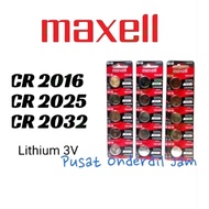 Maxell Button Battery Original CR 2016 CR 2025 CR 2032 Watch, Scale, Calculator, Original