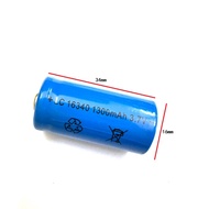 3.7v 16340 1300mAh Battery Rechargeable for Laser Pointer / Flashlight