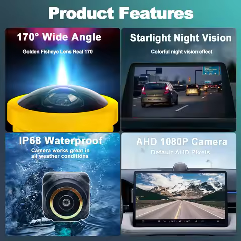 170° Degree CCD AHD 1080P Golden Lens For Audi Emblem Logo Car Front View Camera For Audi A1 A3 A4 A