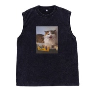 Forsaken Skin 007n7 Love Cat Tank Top Men Women Game Cosplay Tshirt Funny Graphic Tees Cotton Washed