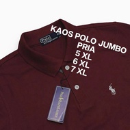Collared T-Shirt Men's JumboPOLO Shirt 5XL 6XL 7XL T-Shirt/ CollaredPOLO PremiumPOLOS White/ Black/
