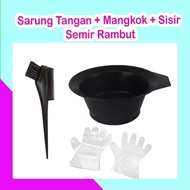Bowl /Comb Hair Dye Gloves Hair Dye Kit