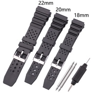 18mm 20mm 22mm Watchbands Silicone Rubber Watch Band For Casio Replace Electronic Wrist Watch Band Watch Sports Straps