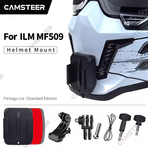 ILM MF509 Customized Helmet Chin Mount for GoPro12 11 10 9 DJI Action3/4 Insta360 Ace pro X4 X3 Acti