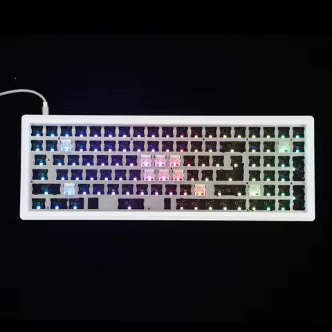 Aluminum CNC Melody 96 Pro Top Acrylic CNC Bottom Brass Weight YMDK 96 RGB Hotswap PCB Keyboard Kit