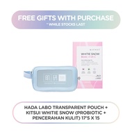 [GWP] Hada Labo Transparent Pouch + KITSUI Whitie Snow (Probiotic + Pencerahan Kulit) 17's x 15g [No