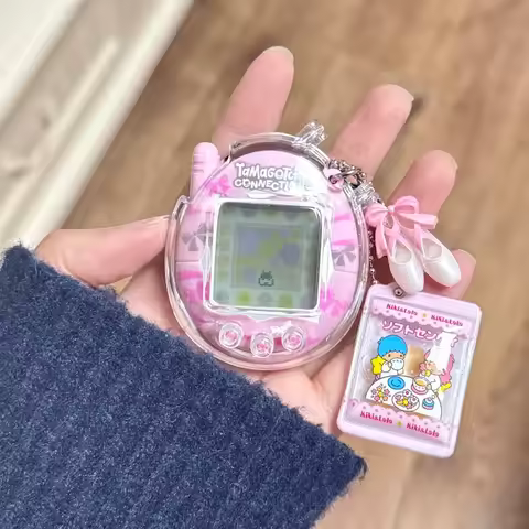 Bandai Tamagotchi Connection V3 Virtual Electronic Pet Elegant Bow Pink Linked Ver. Cute Keychain Ki
