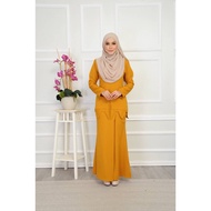 HARF BAJU KURUNG KEBAYA MODEN MHARAF URAH COMO CREPE SCALLOP STYLE