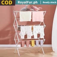 ️ Foldable floor drying rack Retractable clothes hanger Multi-layer Shoe rack Space Saver