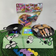 MAINAN ANAK PEREMPUAN MINISET MASAK MASAKAN KOMPOR LED 3TUNGKU COCOK BUAT KADO