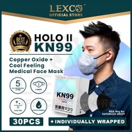 LEXCO MEDICAL KN99 HOLO ll Cool Feeling Ultra Thin Medical Face Mask 5ply/30 pcs/Wrap individually/D