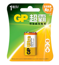 超霸 - GP特強9V款 鹼性電池 1粒裝 [GPPVA9VAU150] (新舊包裝隨機發貨)[C25]