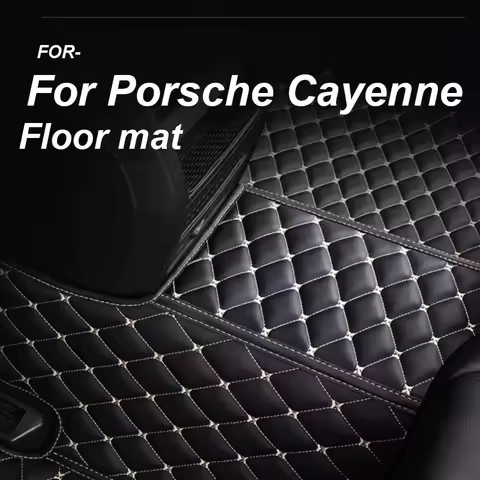 LUXURY Leather Car Floor Mats For Porsche Cayenne 9Y0 9Y3 2018~2022 5 Door Anti-dirt Pad Car Mat Lux