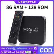 Android TV Box MXQ PRO 4K bản 8G+128GB Tiếng Việt Wifi 5G Android tivi boxbox ti vi panasonic chinh