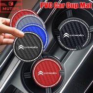 Citroen Car Coaster Anti-Slip Car Cup Holder Mat PVC Drink Cup Pad Auto Interior For c4 Cactus c5 c3