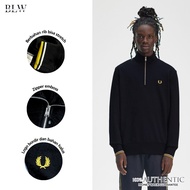 Halfzipper Rice and Cotton Motif 02 Black Yellow Rib ORIGINAL FH-03