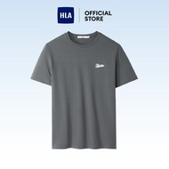 HLA Breathable Letter Embossed Short Sleeve T-Shirt Men - HNTBJ2W330AAA