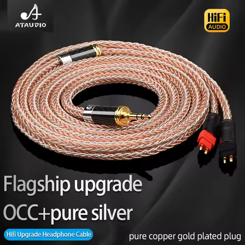 HIFI HD600 Upgraded Headphone Cable OCC Silver Mixed 4.4 XLR Balanced 16 Core OCC Earphone For Sennh