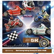 F1 Racing Car Balloon Collection, Cute Handheld Motorcycle for Children.