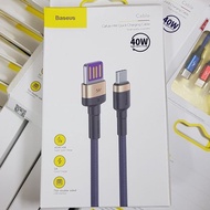 Baseus double-side to type-C 40W fast charging cable. HW Super Fast Charge Cable (5A/40W, Double-sid