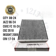 NEW ORI HONDA CHARCOAL AIRCON FILTER CITY JAZZ INSIGHT CRZ BRV HRV FREED CIVIC FC CRV 2017 CABIN AIR