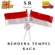 MERAH Red and White Flag, Indonesian Flag, Stick-On Flag Glass Flag/