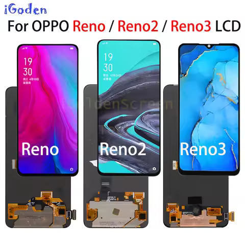 AMOLED For OPPO Reno2 LCD Display Touch Screen Digitizer Assembly For OPPO Reno3 A91 LCD Repair For 