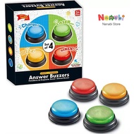 Answer Buzzers for Game Shows 4pcs Game Buzzers with Lights & Sounds Buzz Buttons for Kids or Adults