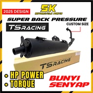 TS RACING EXHAUST SUPER BACK PRESSURE Y15ZR Y15 LC135 LC 4S V1-V7 EKZOS PIPE 28MM 32MM 35MM 38MM