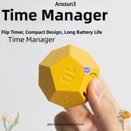 ANXSUN3 USB Rechargeable Timer, 1/3/5/10/15/20/25/30/45/60/90min 12-hedron Automatic Rotating Timer,