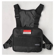 Tas Dada Pria Tactical Polisi Brimob Tni Logo Indonesia Model Terbaru