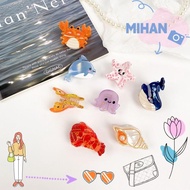 MH Small Hair Claw Clip, Sea Horse Cartoon Ocean Series Hairpin, Lobster Whale Hair Accessories Acetate Barrette Girls