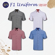 CORPORATE UNIFORM F144 COMBO 60% COTTON/40% POLYESTER COLLAR SHORT SLEEVE UNISEX F144 F1SHIRT