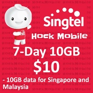 Singtel Prepaid $10 7-day 10GB Data for Singapore and Malaysia / Top Up / Renew