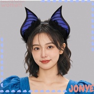 JONY Bat Ears Headband, Realistic Furry Faux Fur Animal Headdress Cosplay, Gothic Soft Handmade Furr