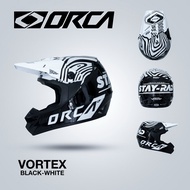 Ksr ONEONENINE - ORCA VORTEX SERIES HELMET - BLACK WHITE GLOSSY