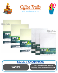 Specialty Paper Worx Certificate Paper 90gsm White, Pale cream Short, A4, Long  10 sheets / pack