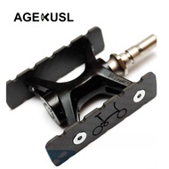 AGEKUSL Bicycle Pedals Protector Plate Carbon Protector Plate For Brompton MKS Folding Bike Pedal Plate 4 Pcs