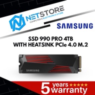 SAMSUNG 990 PRO 4TB WITH HEATSINK PCIe 4.0 M.2 SSD - MZ-V9P4T0CW