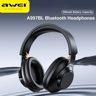 Awei A997BL PRO Wireless Bluetooth Headphones With ANC Noise Canceling Headset Foldable Gaming Sports Head Mounted Earphone