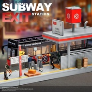 DANILO19Y Metro Station Model, 1:64 Scale Figure Display Miniature Subway Station, Birthday Gift Sim