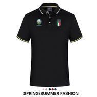 2021 Baharu Lelaki dan Wanita Baju Polo Lengan Pendek T-Shirt Pasukan Itali Kolar Turn-down Peminat 