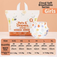 7o | Dogs Disposable Diapers Ultrathin Design For Male Dogs Prevent Falling Female Dogs Period Pants