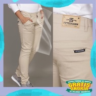 MEN'S CHINO PANTS Slim fit Long Men's Work Office Casual Vacation Guys Original Fifteen Denim/Jumbo 