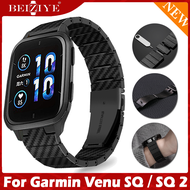 สาย Carbon Fiber สำหรับ For Garmin Venu SQ SQ 2 Lightweight Link Bracelet belt Wrist Replacement Str