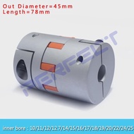 D45L78 Plum coupling star engraving machine servo motor coupler inner hole 10/11/12/12.7/14/15/16/17
